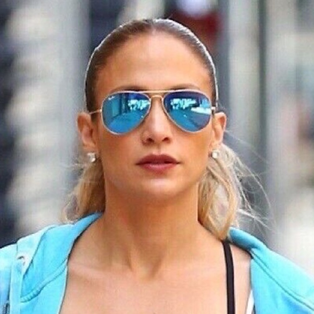 ray ban sunglasses unisex aviator sunglasses blue classic mirrored lense